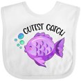 thumbnail image 3 of Inktastic Cutest Catch Cute Purple Fish Boys or Girls Baby Bib, 3 of 4