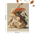 thumbnail image 3 of Groovy Frog Christmas Canvas Print, Mushroom Retro Xmas Art, Festive Holiday Fun Kitchen Wall Decor, 3 of 8