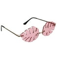 thumbnail image 5 of 1 pieza de anteojos con forma de hoja, gafas de moda, accesorios para fotos, gafas de sol para fiestas (rosa), 5 of 5