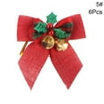 thumbnail image 2 of SPRING PARK 6Pcs Butterfly Bow Pendant Christmas Bows Tie New Year Gift Bows Ornaments Christmas Tree Decorations for Home Noel Bowknot Crafts Wedding Bow Decorations, 2 of 7
