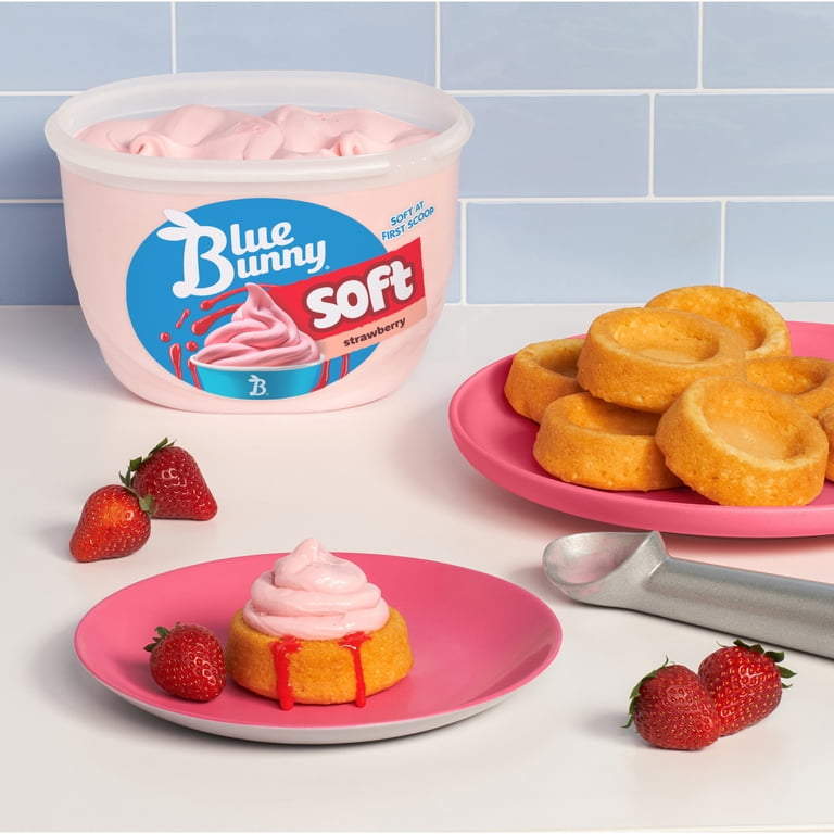 Blue Bunny Soft Strawberry Flavored Frozen Dairy Dessert, 46 fl oz