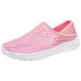 thumbnail image 3 of Duqingm Business Casual Shoes Women Womens Slip on Mesh Sneakers Breathable Knit Flat Shoes with Soft Rubber Sole Lightweight Non Slip Pink,10, 3 of 7