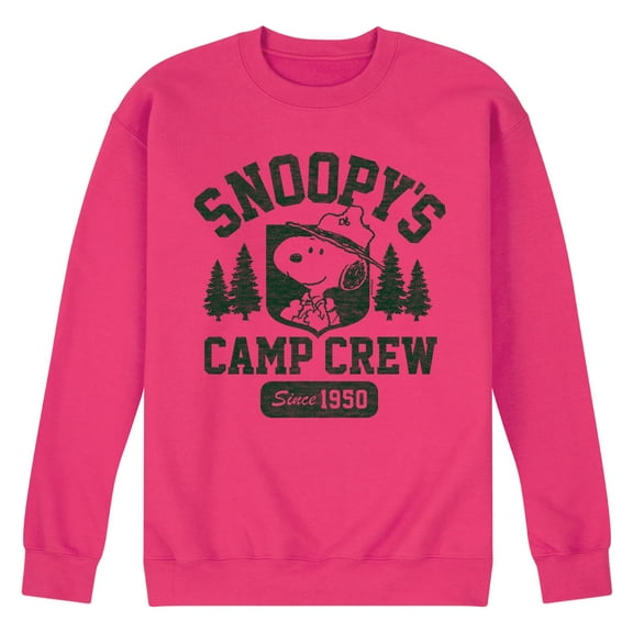 Peanuts - Snoopys Camp Crew - Men's Crew Neck Fleece Pullover