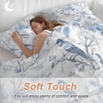 thumbnail image 5 of White Blue Spring Floral Bedding 3 Piece Duvet Cover Set California King, Summer Birds Botanical Soft Microfiber Comforter Cover with Zipper Closure & Pillowcases, Wrinkle & FadeResistant Quilt Cover, 5 of 9