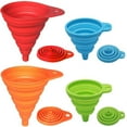 thumbnail image 1 of Set de 4 Embudos Plegables de Silicona de Grado Alimenticio en Colores Variados para Cocina y Transferencia de Líquidos, 1 of 5