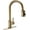 Brushed Gold, variant on Touch Sensor Pull Out Kitchen Faucet, Deck Mounted Kitchen Mixer Tap, Hot and Cold Three Function Swivel Spout Single Handle Hole,Black