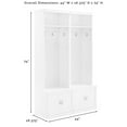 thumbnail image 2 of Crosley Furniture Harper 2 Piece Wood Particle Board Entryway Set in White, 2 of 15