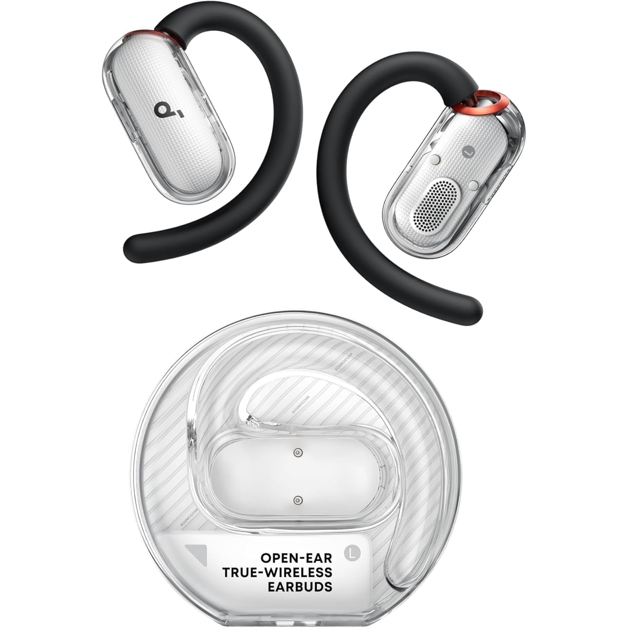 Soundcore V40i Open-Ear Headphones, 4-Size Adjustable Fit, AI Clear Calls, 21H Playtime, Richer Bass, IP55, Bluetooth 5.4