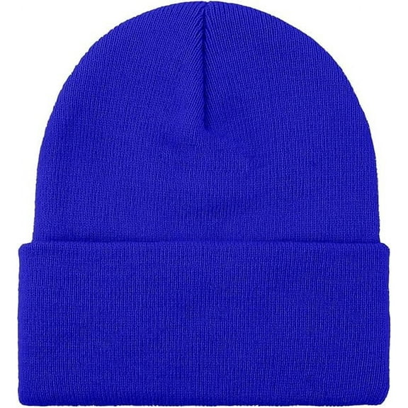 Poscoverge QPIXVB Beanies for Men Women,Unisex Beanie,Winter Hat,Winter Beanies for Women Men Jewel Blue Knit Hat