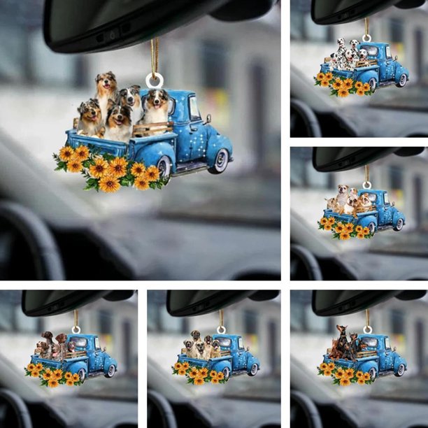 Decoración hogareña Gwong creativa colgante decoración visual efecto acrílico linda forma de coche colgando widget para el hogar Gwong 21075734