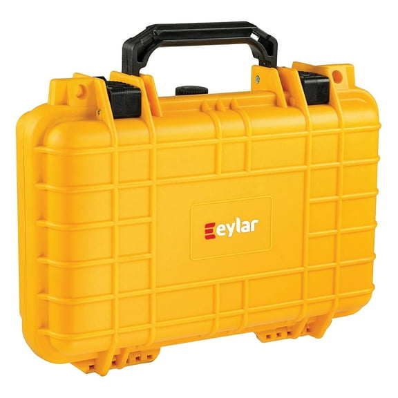 eylar SA00010 Compact Waterproof and Shockproof Gear and Camera Hard Case with Foam Insert (Yellow), SA00010-YLW