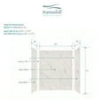 thumbnail image 6 of Transolid EWK603672-41 Expressions 3-Panel Shower Wall Kit, 36-in L x 60-in W x 72-in H, Bianca, 6 of 7
