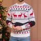thumbnail image 4 of Suéter navideño suéter suave con estampado de alces cómodo holgado con cuello redondo para el hogar y el festival ANGGREK  Otros, 4 of 5