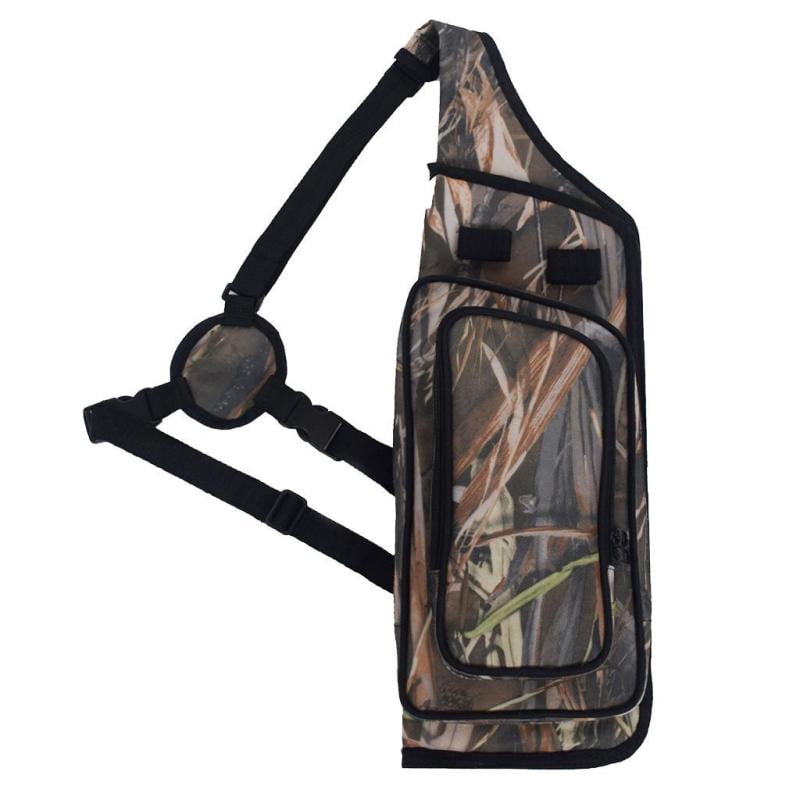 Traditional Bow Quiver Case Shoulder Back Arrow Holder W/ Zipper Camo