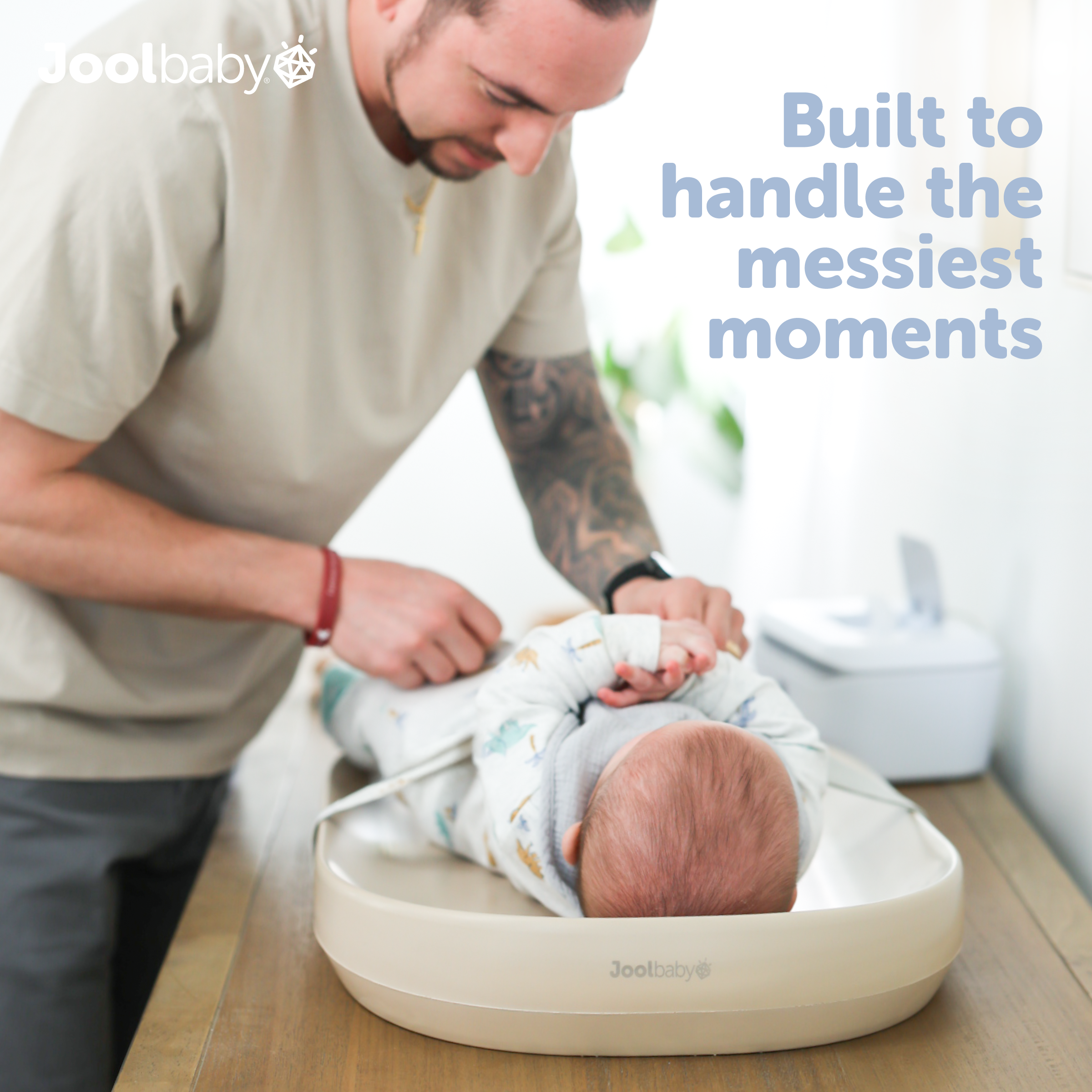 Jool Baby Portable Waterproof Changing Pad, Oatmeal photo 2