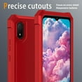 thumbnail image 5 of TJS for Cloud Mobile Stratus C8 Phone Case, Full Body Protective Heavy Duty Hybrid Bumper Cover (Red), 5 of 5