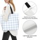 thumbnail image 3 of Fotbe Blue Checkboard Bolsa Tote Estética de Lona con Estampado para Mujer - Bolsa Reutilizable de Hombro Casual para Vacaciones, Compras, Trabajo y Gimnasio, 3 of 8