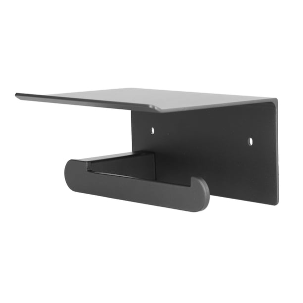 Soporte de Papel Higiénico, Soporte de Papel Higiénico de Acero inoxidable de Acero Negro Negro de Acero inoxidable A Prueba de Óxido para Baña Montado en La Pared Para El Baño