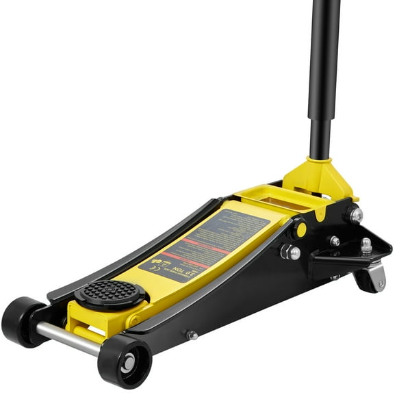 KFFKFF Ground Jack, 3 Ton Compact Ground Jack, Robust Steel Sport Ground Jack with Twin Pistons Rapid Elevate Pump, Ground Jack Elevation Range 3.35"-19.69"