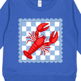 thumbnail image 3 of Inktastic Lobster Checkered Stamp Coastal Toddler Sweatshirt, 3 of 4