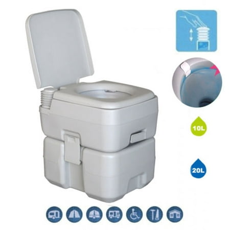 UBesGoo 5 Gallon/20L Portable Camping Toilet, Removable Camper Porta Potty Commode, for Travel, Camping, RV, Boating,Hiking & Other Outdoor or Indoor