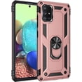 thumbnail image 3 of Samsung A71 5G Case,Galaxy A71 5G Case, Military Grade Heavy Duty Protection Phone Case Cover with HD Screen Protector Magnetic Ring Kickstand for Samsung Galaxy A71 5G (Rose Golden), 3 of 13