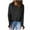 Black, variant on Fanxing Women's Long Sleeve Shirts with Thumb Hole Casual Crewneck Pullover Lightweight Tees Shirt 2025 Fall Tops Black,M
