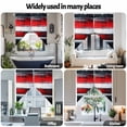 thumbnail image 6 of Red Black Brush Swag Curtain Valance for Windows, Modern Art Classic Window Treatments Short Swag Topper for Kitchen Windows Bathroom Bedroom, 36"x63", 6 of 8