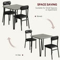 thumbnail image 5 of M optimized Small Table and Chairs Set of 2, Dining Table for 2, Dinette Set for 2, Square Dinner Table Set, 3 Piece Kitchen & Dining Room Sets for Small Space, Apartment, Home Office, 5 of 9