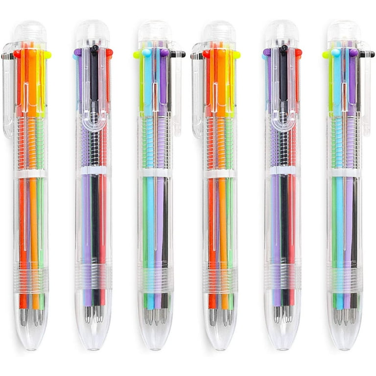 Multicolor Pens - 24 Pack of 6-in-1 & 12 Pack of 10-in-1 Retractable  Ballpoint Pens - 6 Vivid Colors in Every Pen - Best for Smooth Writing -  Back to