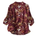thumbnail image 1 of Camiseta informal de moda para mujer, camiseta de manga corta con cuello en V, blusa OAVQHLG3B Store  lin121212, 1 of 3