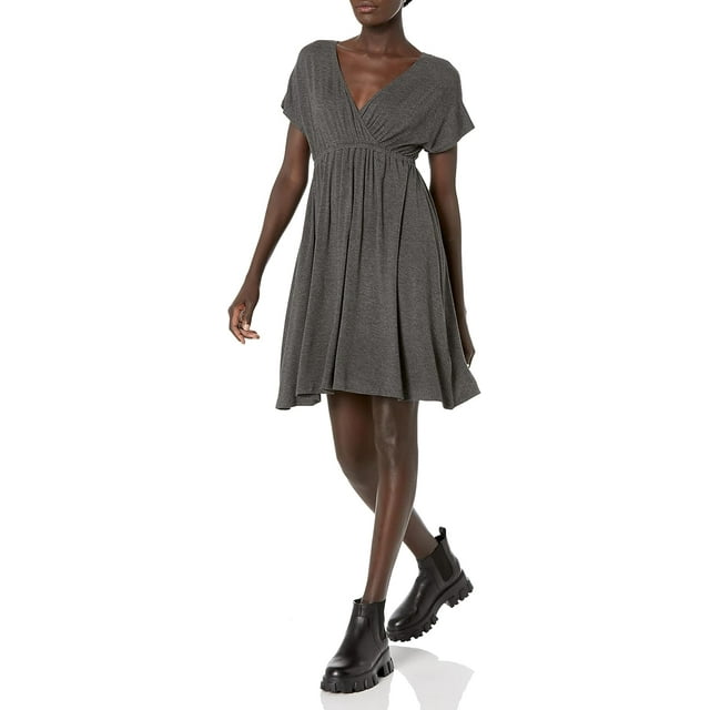 walmart Essentiels Femmes Robe Cache-Cœur Grande Taille_dnu