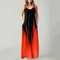 thumbnail image 2 of Vestidos para mujer Vestido maxi Casual Tallas grandes Tie-dy Gradient Cuello redondo Bolsillos Sin mangas Vestido largo Odeerbi ODB-5, 2 of 5