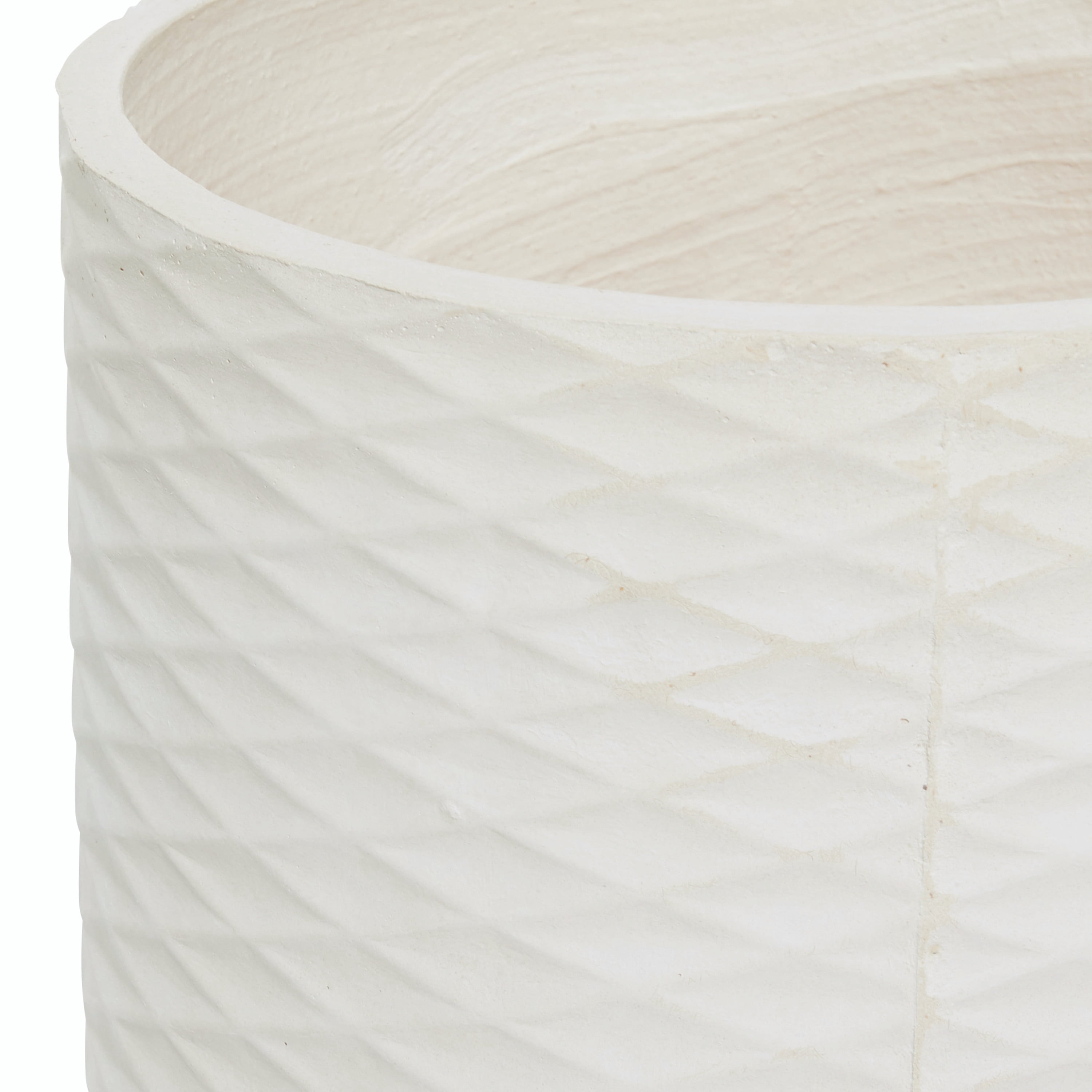 DecMode 18", 15"H Indoor Outdoor White Ceramic Planter with Wood Legs (2 Count)