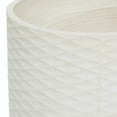 thumbnail image 4 of DecMode 18", 15"H Indoor Outdoor White Ceramic Planter with Wood Legs (2 Count), 4 of 10