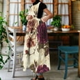 thumbnail image 3 of Uootdi Robes Tablier pour Femmes Col Rond Sans Manches Imprimé Floral Poche Robes Maxi Boho Légères Amples Robes Chasuble Cadeau, 3 of 7