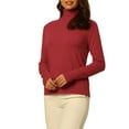 thumbnail image 4 of MODA NOVA Junior's Pullover Sweater Top Long Sleeve Turtleneck Knit Tops, 4 of 5