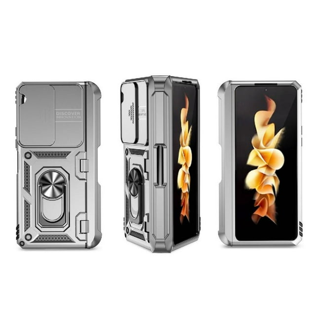 Estuche GANGXUN para Samsung Galaxy Z Fold 5, soporte giratorio 360°, estilo mecánico y magnético