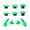 Color:Green, variant on Game Controller Analog Joystick and Triggers Buttons for PS5 Edge Metal Thumbsticks Back Paddles Replacement Accessories