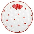thumbnail image 1 of Ceramic Dessert Plate Heart Pattern Food Plate Restaurant Snacks Fruit Plate, 1 of 8
