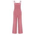 thumbnail image 5 of Kaemgyyd Womens Denim Bib Overalls Summer Wide Leg Spaghetti Strap Jean Pants Jumpsuits Trendy Fashion One-Piece Outfit with Pockets, 5 of 7