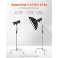 thumbnail image 5 of Stainless Steel C Stand Max Height 10.83 ft/330 cm for Studio Lighting, Photography and Film, 5 of 11