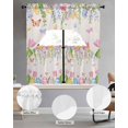 thumbnail image 2 of Spring Floral Easter Swag Kitchen Curtains Sets for Windows 24 Inch Length, Pastoral Tulip Flowers Rustic Short Window Curtain Panels Swags Valances and Tiers 3 Piece Set for Cafe/Dining Room, 2 of 5