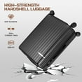 thumbnail image 2 of HOTEEL Carry On Luggage 3 Piece 20 inch Lightweight Travel Luggage Set, ABS+PC Hardside Suitcase with Duffel Bag and Toiletry Bag(Black), 2 of 9