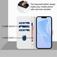 thumbnail image 3 of Wallet Case Compatible for iPhone 15 Plus, PU Leather Magnetic Closure Protective Flip Folio Case with 3 Card Holder and Wrist Strap Cover Women Men,White,For iPhone 15 Plus, 3 of 7