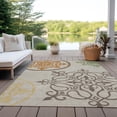 thumbnail image 6 of Addison Rugs Chantille Indoor/Outdoor Transitional Scrolls Taupe Washable Rectangle Rug, 8' x 10', 6 of 6