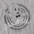 thumbnail image 2 of Looney Tunes Thats All Folks Women's T Shirt, Athletic Heather, Medium, 2 of 6