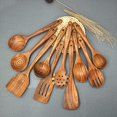thumbnail image 4 of Juego de cucharas de madera BOKALAKA, 10 unidades, para cocinar en teca natural, 4 of 6