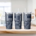 thumbnail image 2 of Bohemian Style 20oz Tumbler with Lids & Straws, Insulated Stainless Steel Travel Coffee Cup, Double Wall Vacuum Mug, Leakproof, 2 of 5