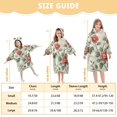 thumbnail image 4 of FORMRS Wearable Blanket Hoodie with Sleeves for Kids Cozy Flannel Sweatshirt, Red Floral Pattern, 4 of 7
